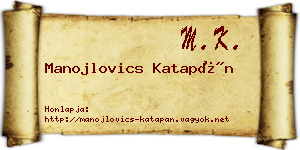 Manojlovics Katapán névjegykártya